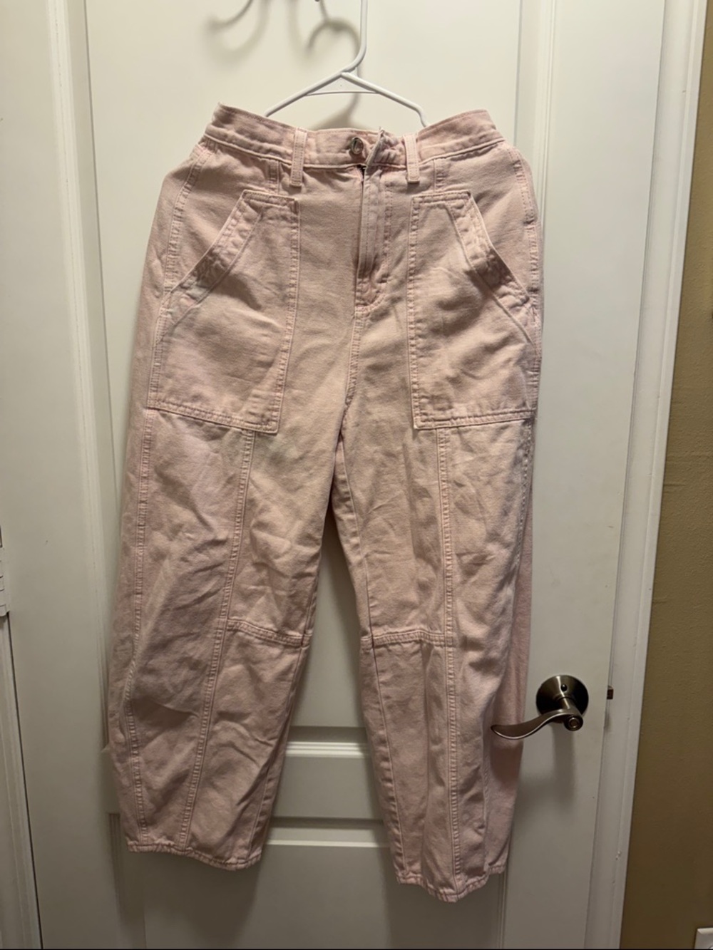 Universal Thread Pale Pink High-Rise Barrel Jeans